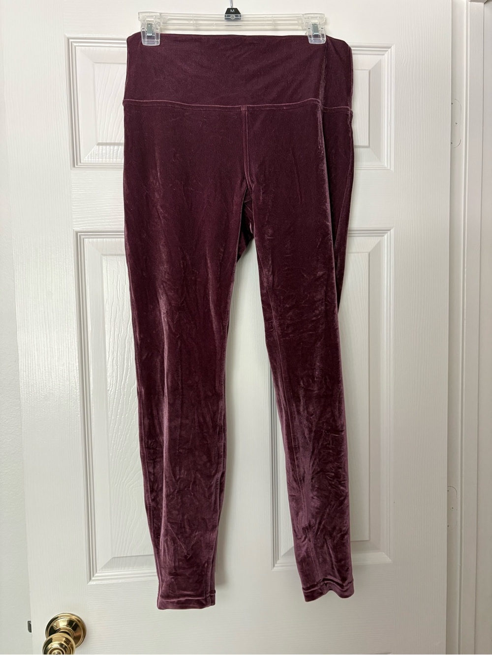 Lululemon Wunder Lounge Purple Velvet High Rise